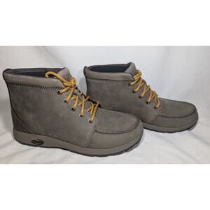 Chaco Mens Brio Leather Lace Up Boots Sz 7 Bungee Performance Work Outdoors